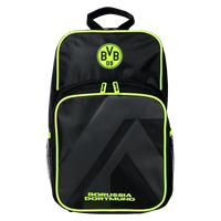 BVB Rucksack Neon in Schwarz mit neongelben Akzenten, Vorderansicht