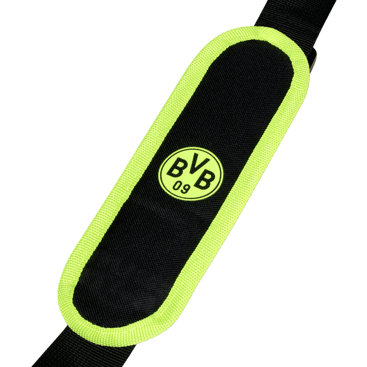 Gepolsterter Tragegurt der BVB Sporttasche Neon mit BVB-Logo