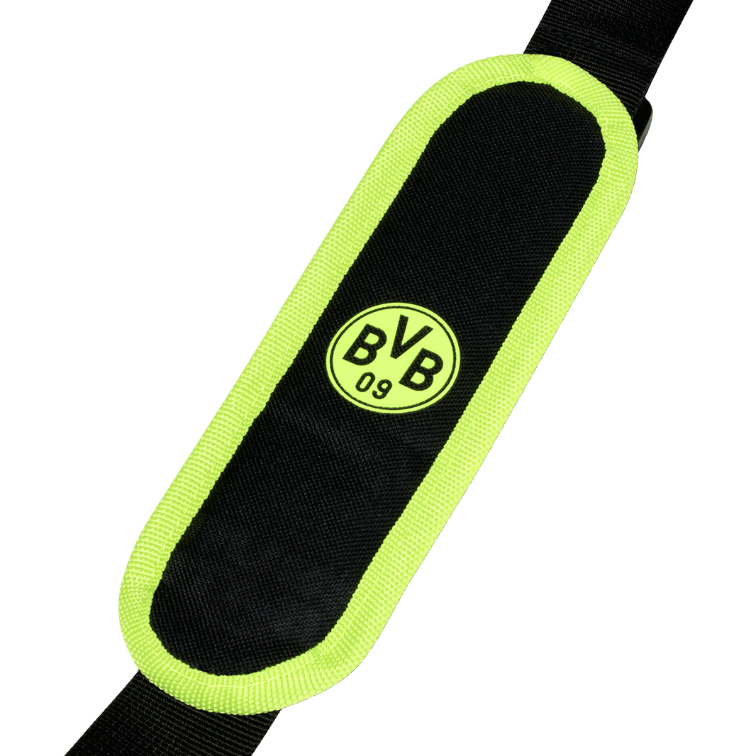 Gepolsterter Tragegurt der BVB Sporttasche Neon mit BVB-Logo