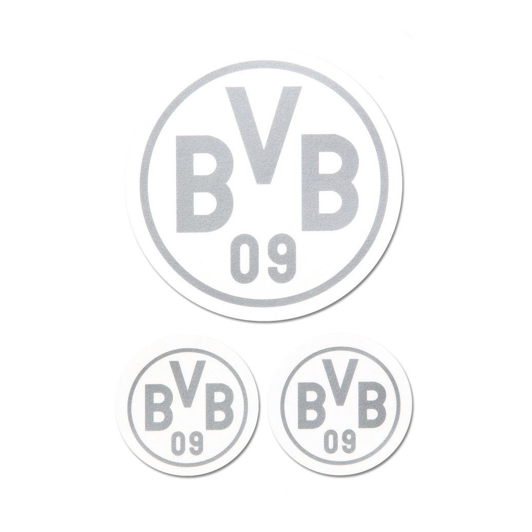 BVB Aufkleber silber 3er-Set
