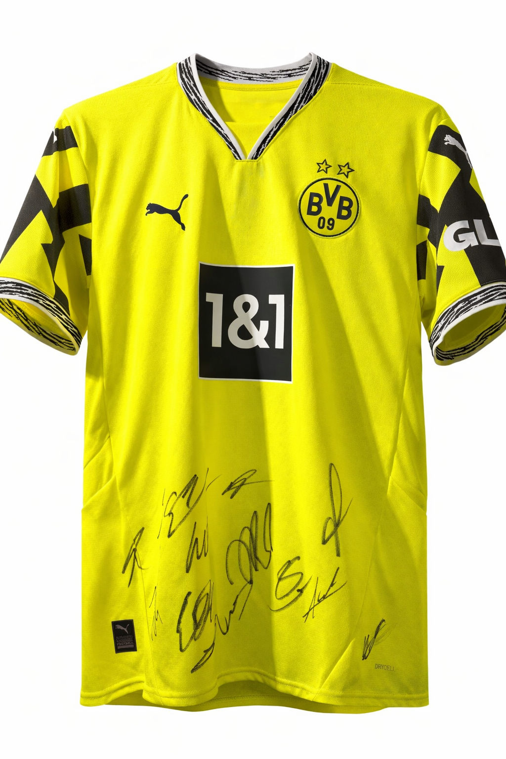 💛🖤 BVB Sondertrikot Neon – signiert von der Mannschaft (echtes Sammlerstück!) 🖤💛