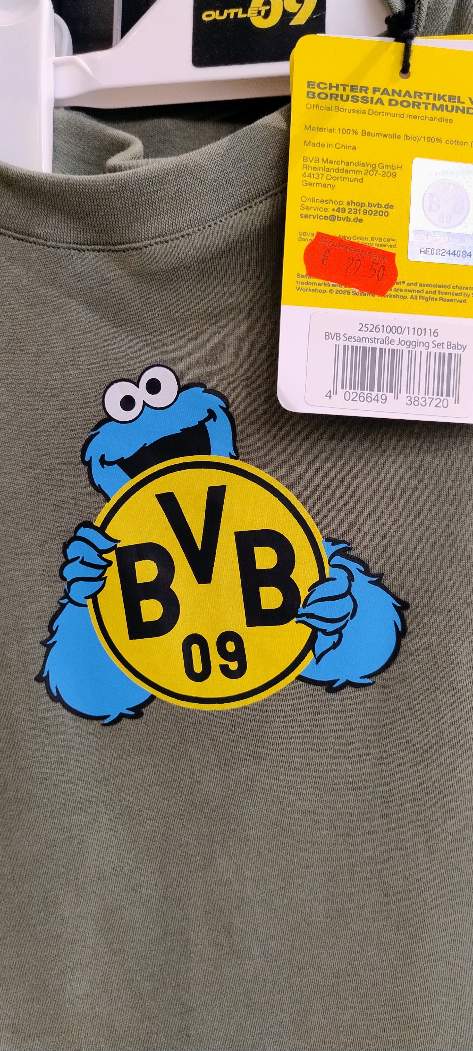 BVB Sesamstraße Jogging Set Baby-Kleinkinder gr.116