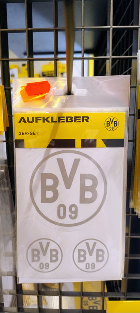 BVB-Aufkleber Silber, 3er-Set