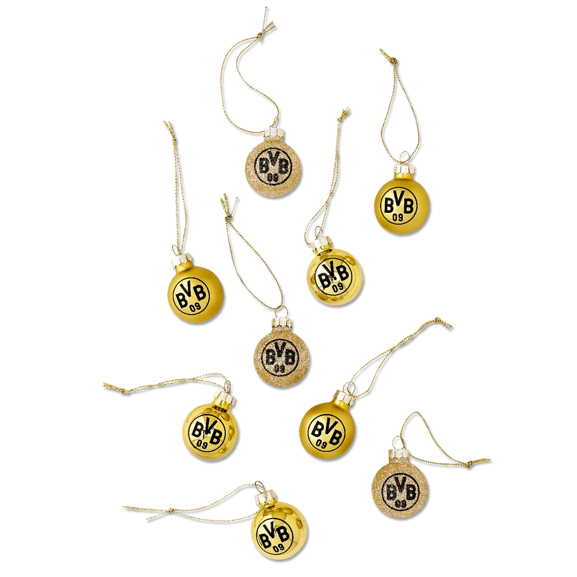 BVB-Mini-Christbaumkugeln (9er-Set)